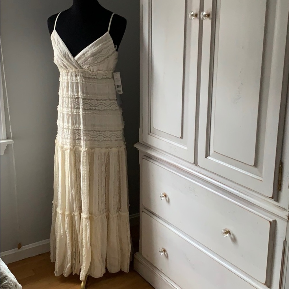 Nordstrom Eliza J Gauze and Lace Dress